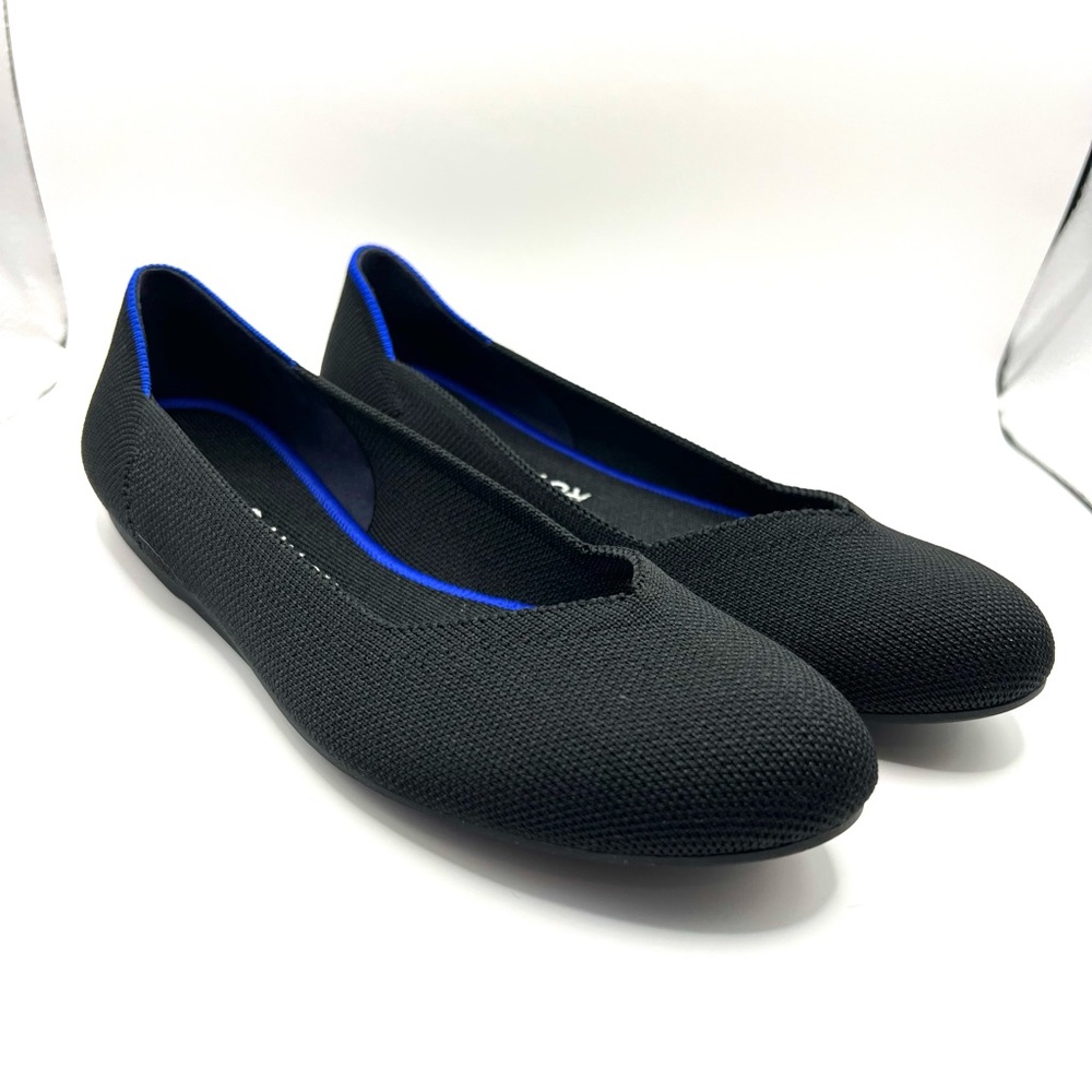 New Rothy’s The Flat Ballet Flats Round Toe Black Size 8 - Picture 8 of 15